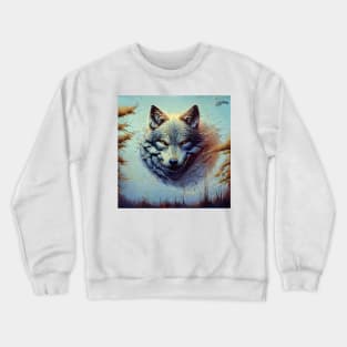 portrait of a wolf Crewneck Sweatshirt